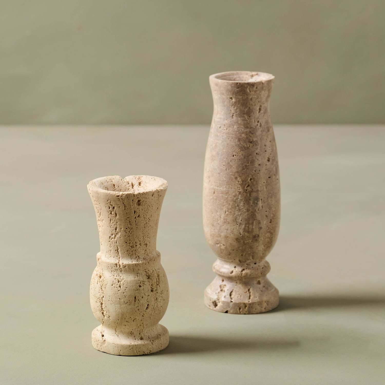 Distressed Travertine Bud Vase | Magnolia