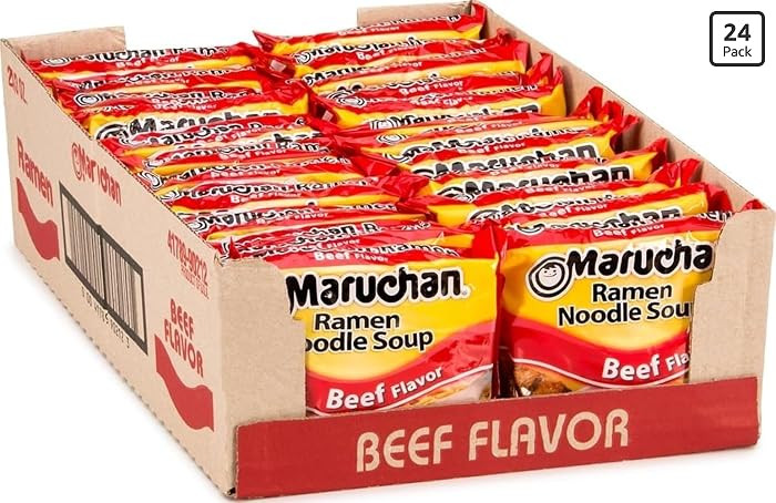 Maruchan Ramen Noodle Soup, Beef Flavor \u2013 Japanese-Style Instant Noodles, Quick & Easy Meal ... | Amazon (US)