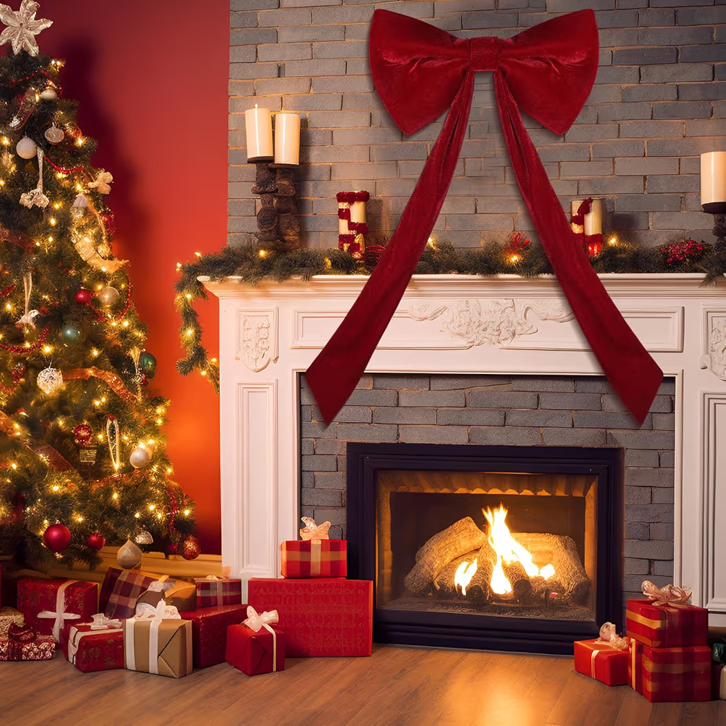 Large Red Bow Birthday Decorations for Party,Giant Red Bow Room Wall Decor,Baby Shower Wedding Pa... | Amazon (US)