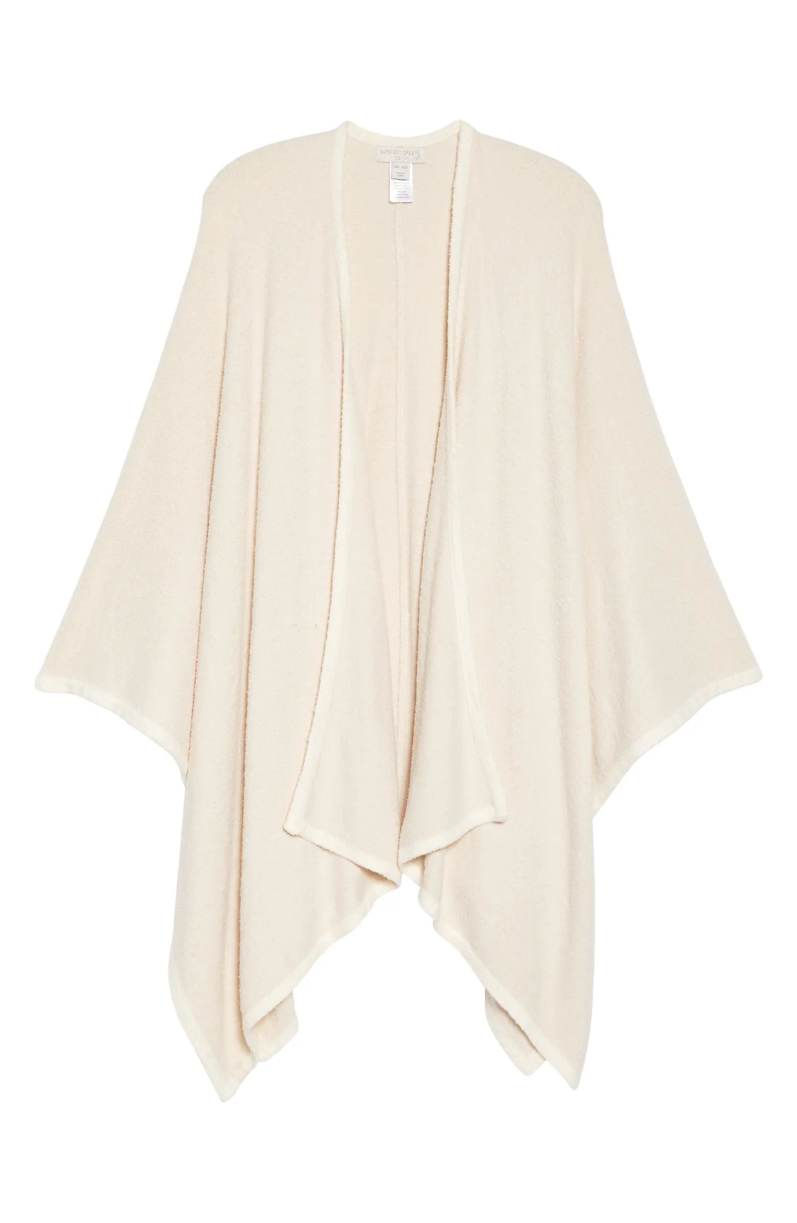 Barefoot Dreams® CozyChic™ Lite® Contrast Border Open Front Wrap | Nordstrom | Nordstrom