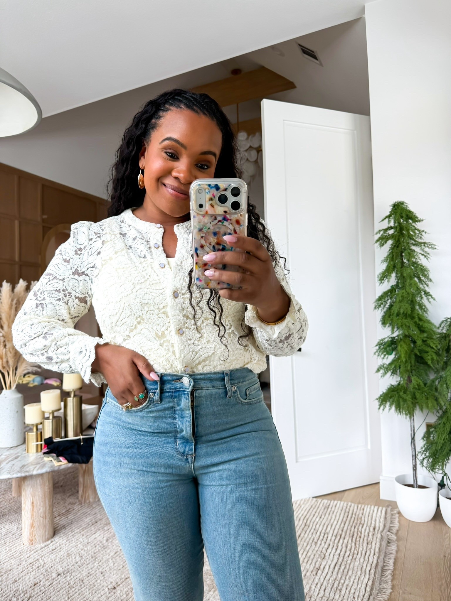 A lace top I actually love! 🤩🤩 

#LTKgrwm #LTKMidsize #LTKootd