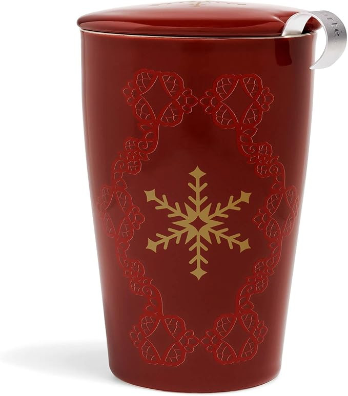 Tea Forte Double-Walled Ceramic Kati Cup, Removable Stainless Steel Infuser Basket and Lid, Steep... | Amazon (US)