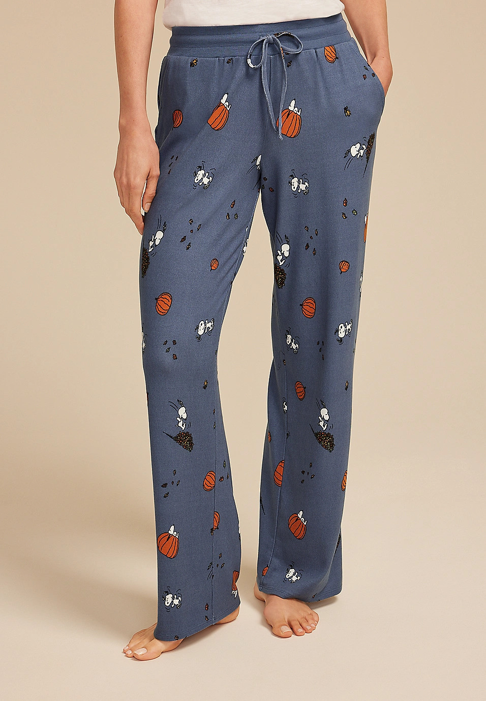 Snoopy Fall Wide Leg Pajama Pants | Maurices