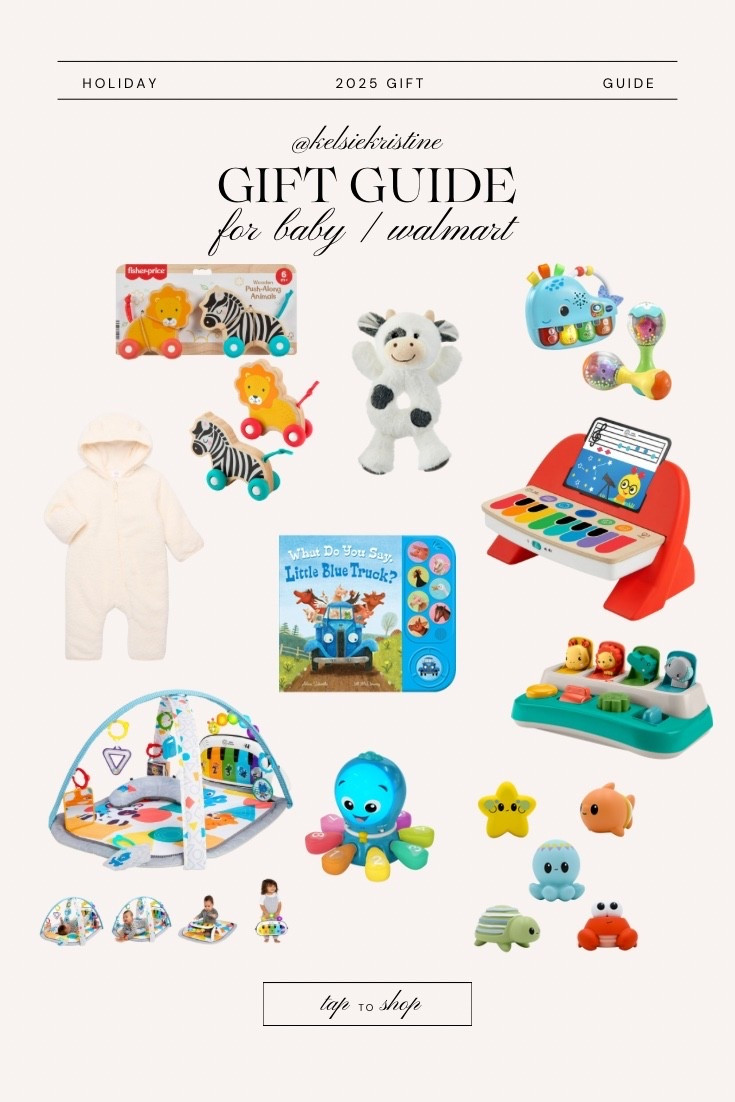 Gift guide for baby from Walmart // affordable gifts for babies for play, learning, reading and clothing // bath toy / baby book / baby toy / cause and effect toy / baby play mat / tummy time mat / tummy time toy / baby teether 

#LTKBaby #LTKGiftGuide #LTKHoliday