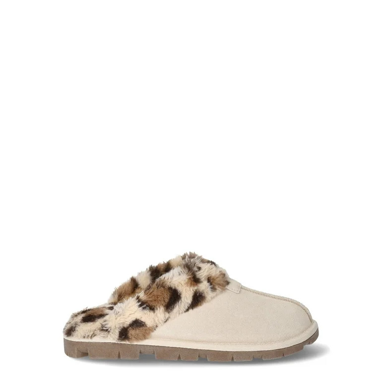 Joyspun Women's Suede Clog Slippers, Sizes 6-11 | Walmart (US)