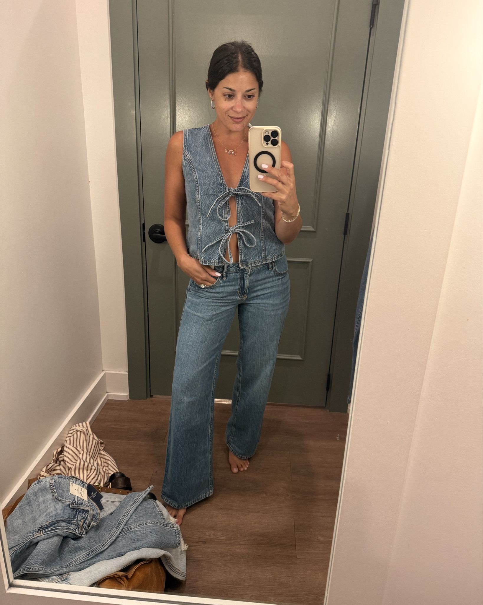 Denim x denim 


#LTKStyleTip #LTKFindsUnder50 #LTKFindsUnder100