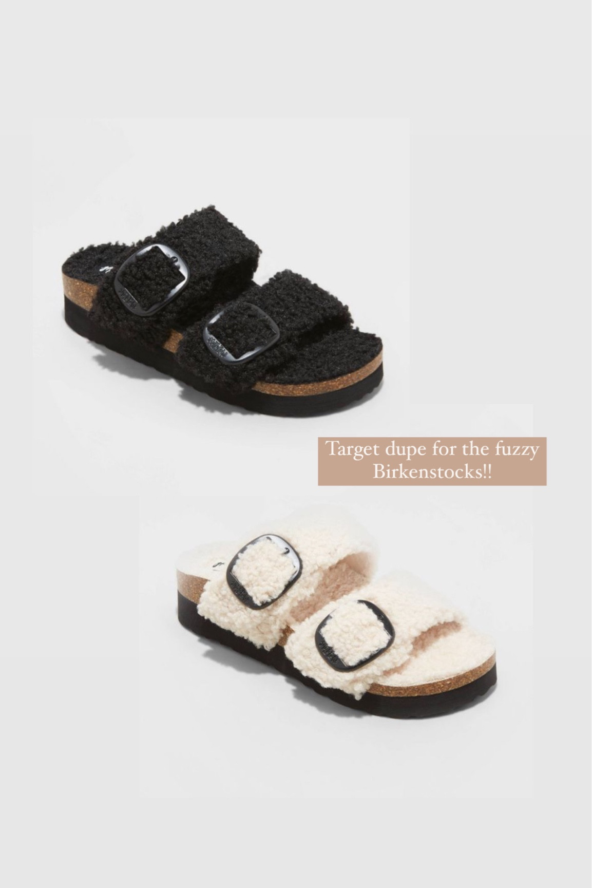 teddy birkenstocks dupe