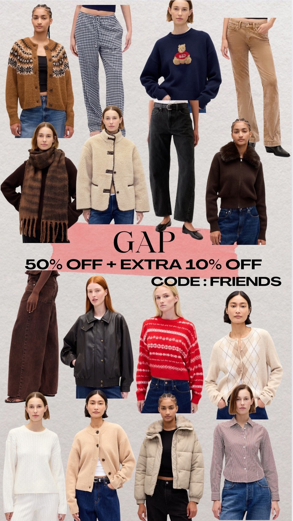 GAP 50% off + extra 10% off code FRIENDS

#LTKHoliday #LTKGiftGuide