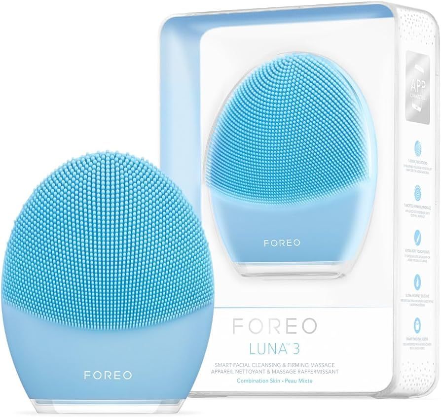 FOREO LUNA 3 Facial Cleansing Brush - Anti Aging Face Massager - Combination Skin | Amazon (US)