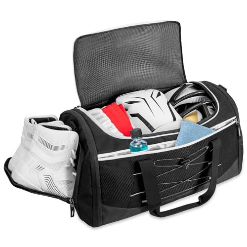 DSLEAF Boxing Gym Bag with Shoe Space and Expanded Design, Boxing Duffle Bag with Ventilated Mesh for All Gear, Suitable for MMA, BJJ, Kickboxing, Muay Thai and Other Combat Sports | Amazon (US)