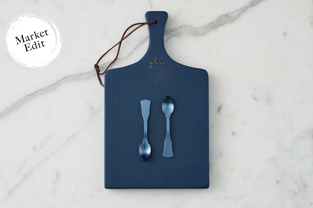 Parisian Acrylic Dip/Espresso Spoon, Steel Blue | etúHOME