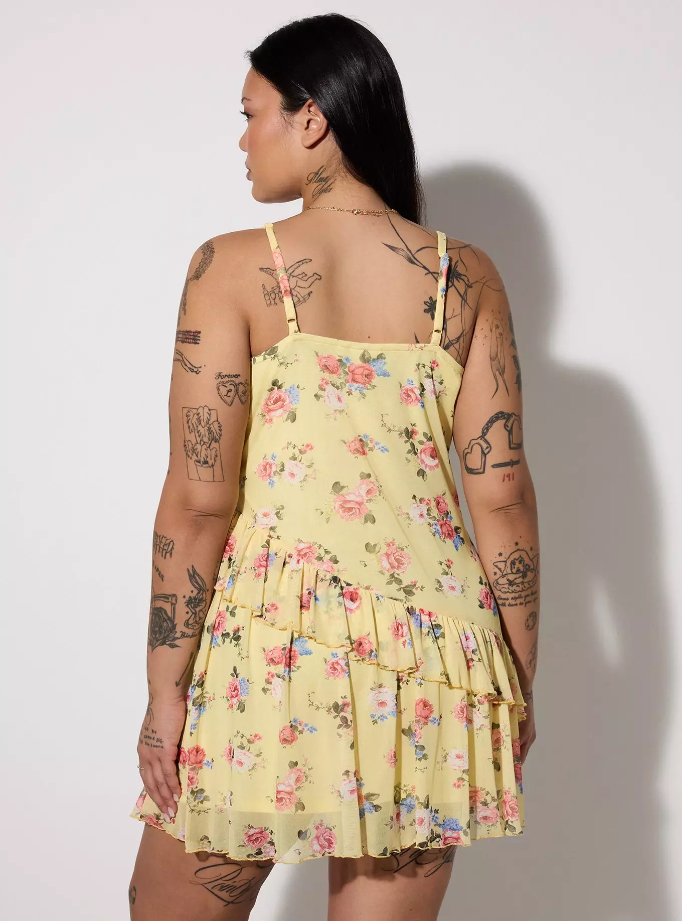 LoveSick Asymmetrical Ruffle Mini Dress | Torrid (US & Canada)