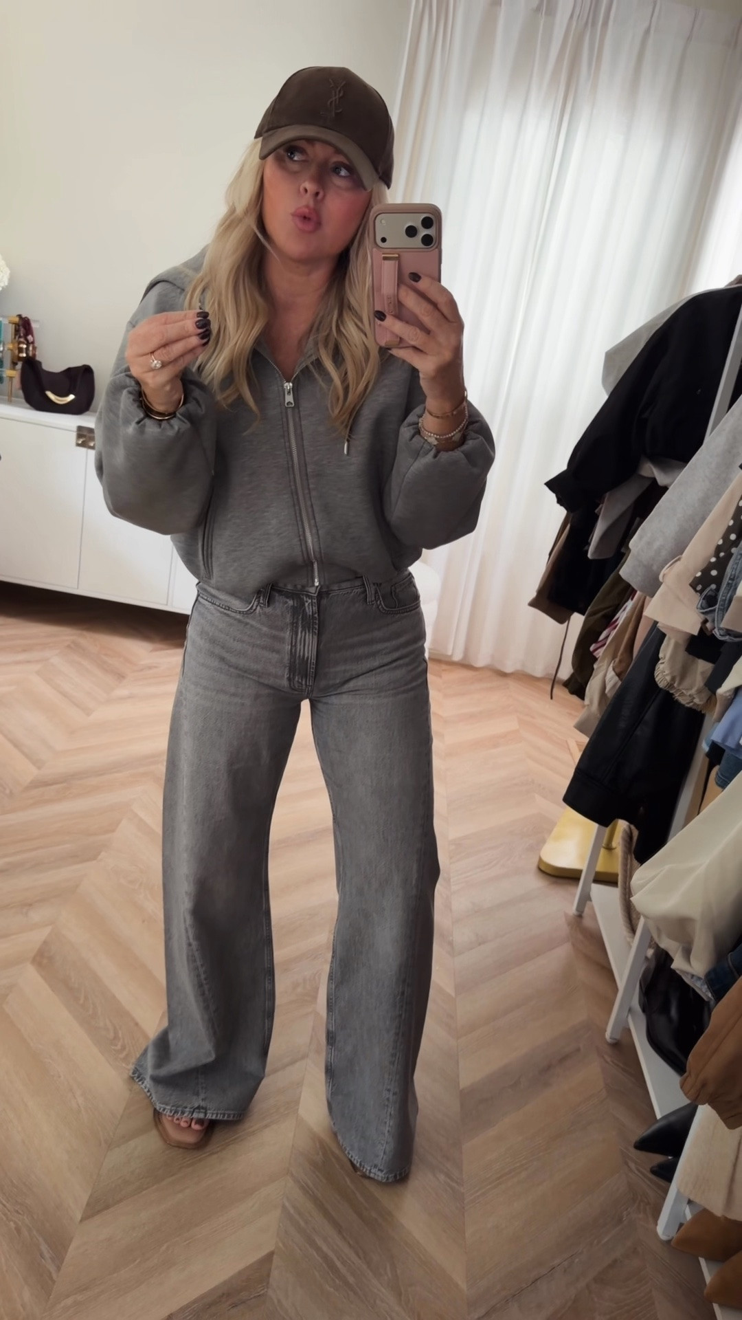Denim review and hoodie I did small! 🍂🤎🫶🏻

#LTKootd #LTKWorkwear #LTKstorytime