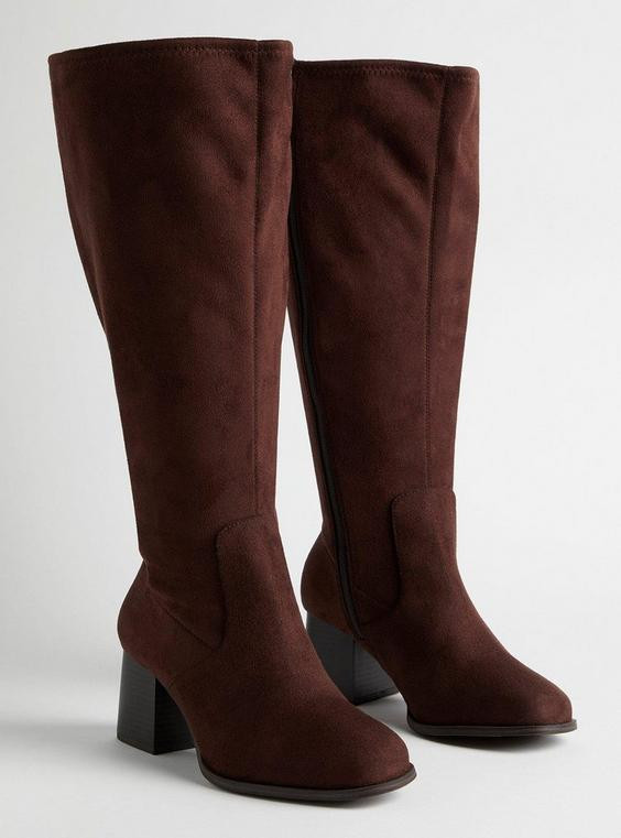 Square Toe Heel Knee Boot (WW) | Torrid (US & Canada)