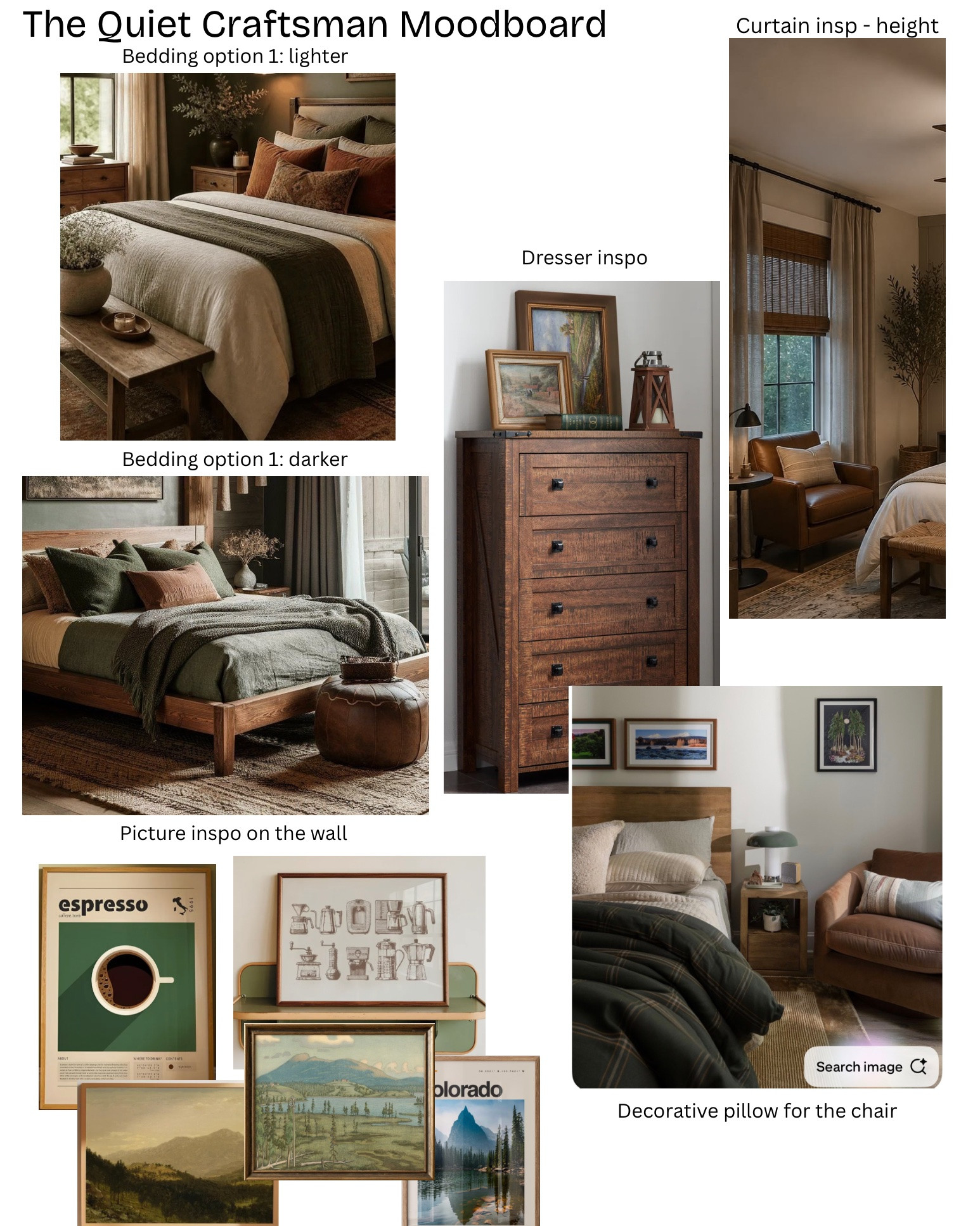 Quiet Craftsman - Rustic Mood Bedroom Moodboard

#LTKMens #LTKHome