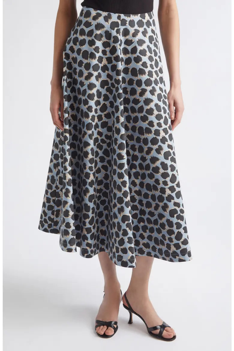 Varda Print A-Line Stretch Cotton Skirt (Women) | Nordstrom | Nordstrom