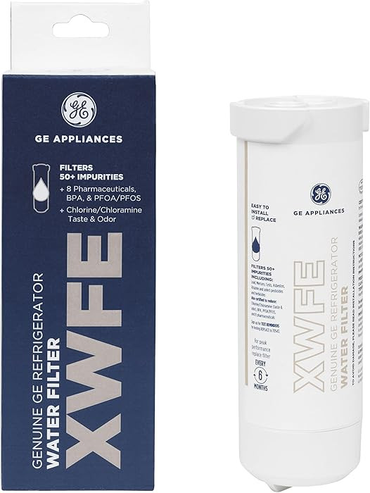 GE XWFE Refrigerator Water Filter, Genuine Replacement Filter, Certified to Reduce Lead, Sulfur, ... | Amazon (US)