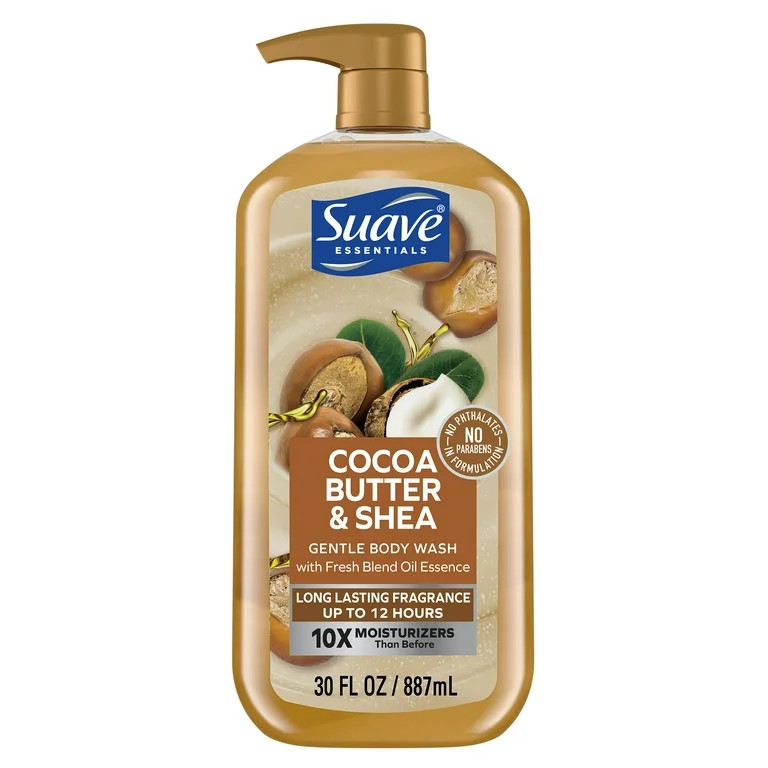 Suave Essentials Gentle Body Wash, Cocoa Butter & Shea, 30 oz | Walmart (US)