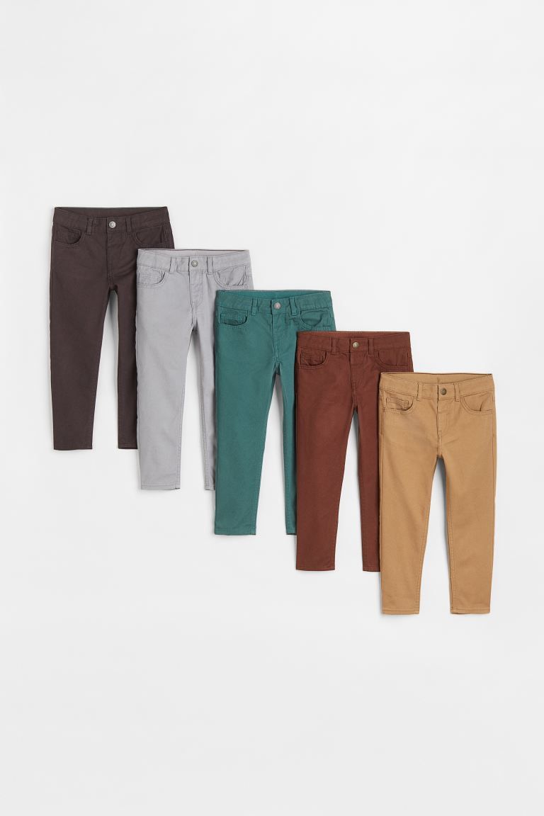 5-pack Cotton Twill Pants | H&M (US)
