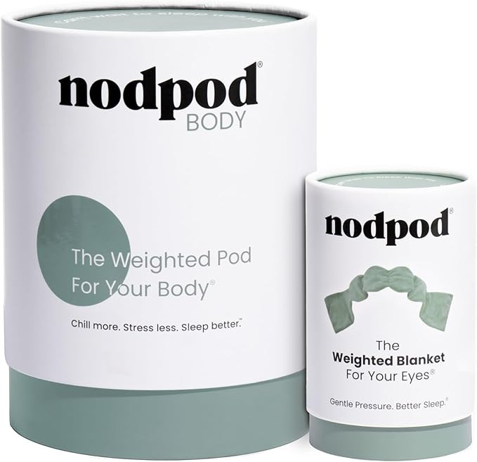 nodpod Gentle Pressure Weighted Sleep Mask & Compact Blanket Bundle | Ultra-Soft Compact Weighted... | Amazon (US)