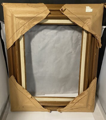 Vintage Wooden Picture Frame 12x16 with Linen | eBay US