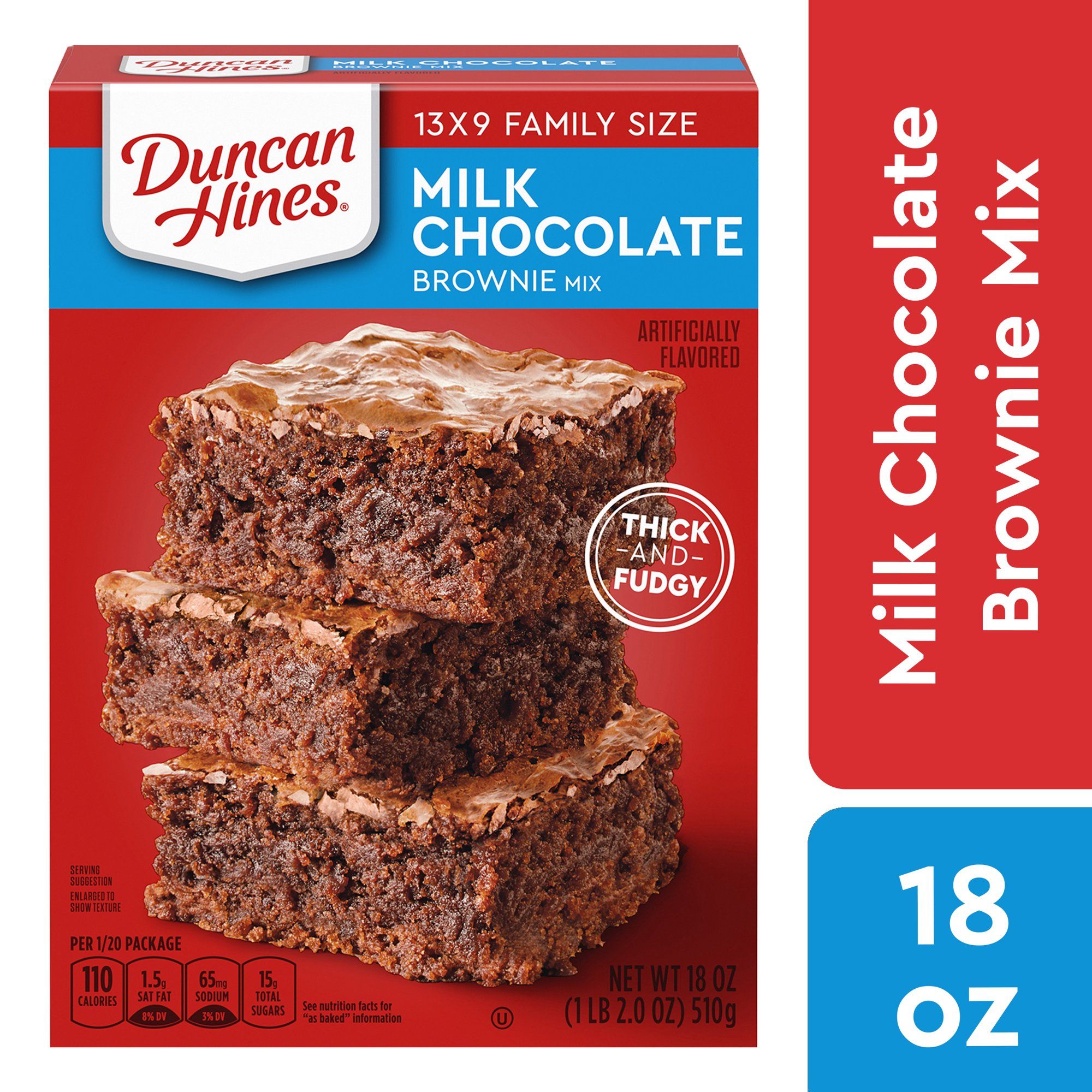 Duncan Hines Milk Chocolate Brownie Mix, Family Size, 18 Oz | Walmart (US)