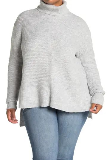 Turtleneck Ribbed Tunic Sweater | Nordstrom Rack