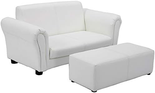 HONEY JOY Kids Sofa, 2 Seat Toddler Couch Lounge Bed with Ottoman, Sturdy Wood Construction, Chil... | Amazon (US)