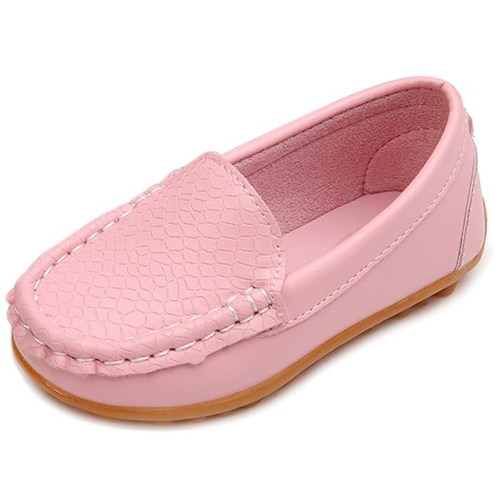 LONSOEN Toddler/Little Kid Boys Girls Soft Synthetic Leather Loafer Slip-On Boat-Dress Shoes/Snea... | Amazon (CA)