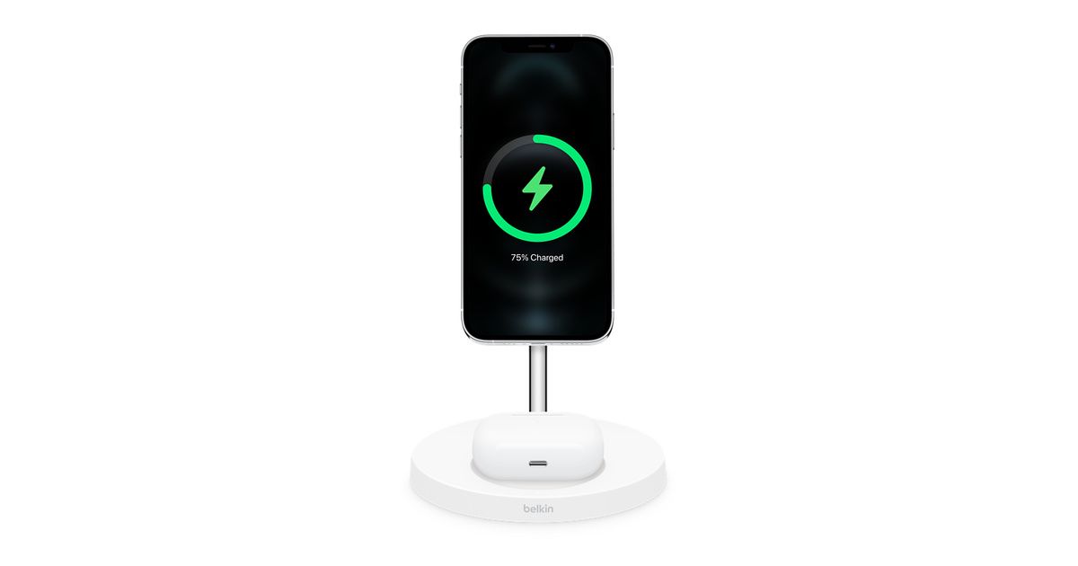Belkin BOOST↑CHARGE™ PRO 2-in-1 Wireless Charger Stand with MagSafe | Apple (US)