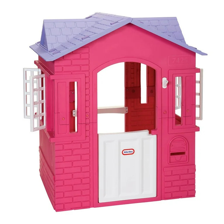 Little Tikes Cape Cottage House, Pink - Pretend Playhouse with Working Doors, Window Shutters, an... | Walmart (US)