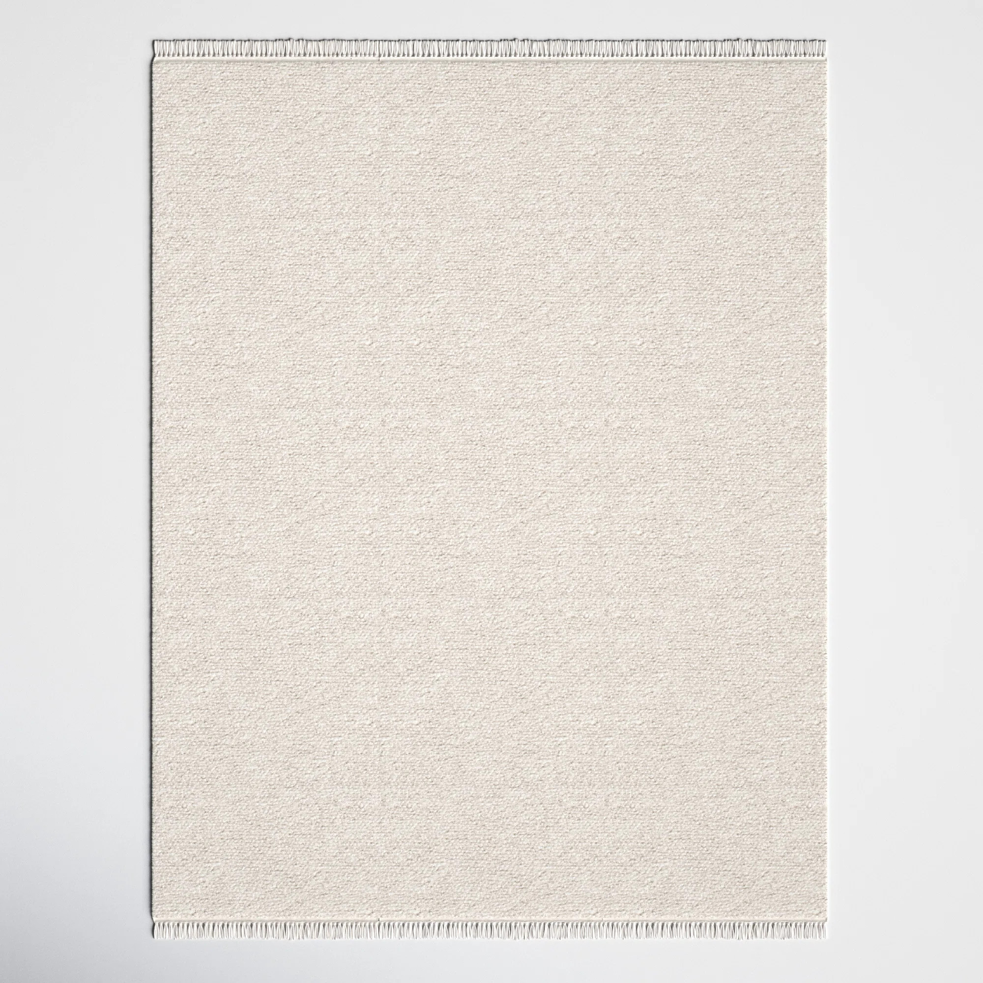 Wyly Handmade Shag Wool Beige Rug | Wayfair North America