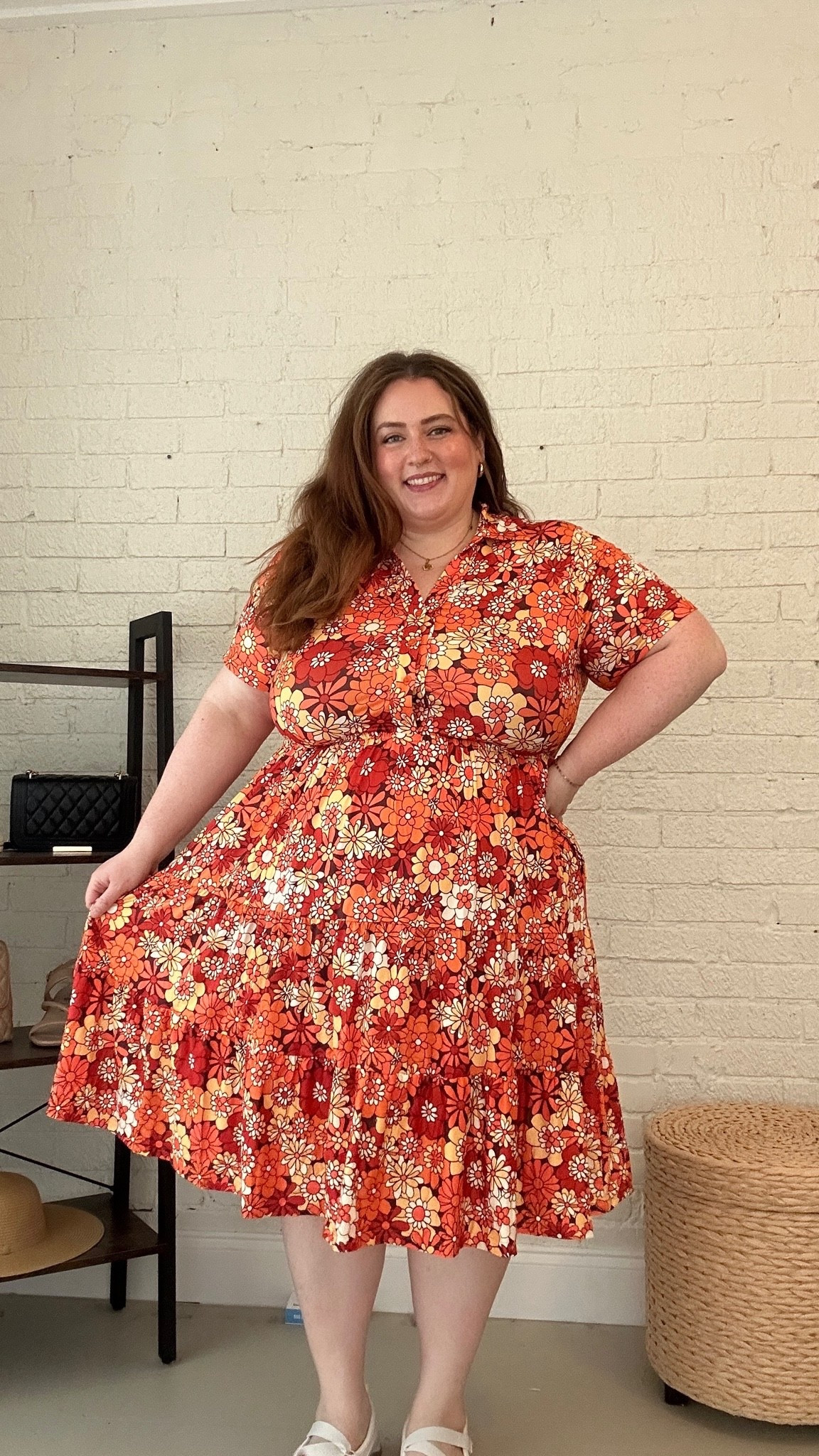 Retro print plus size dress up to a 5X

#LTKPlusSize #LTKMidsize