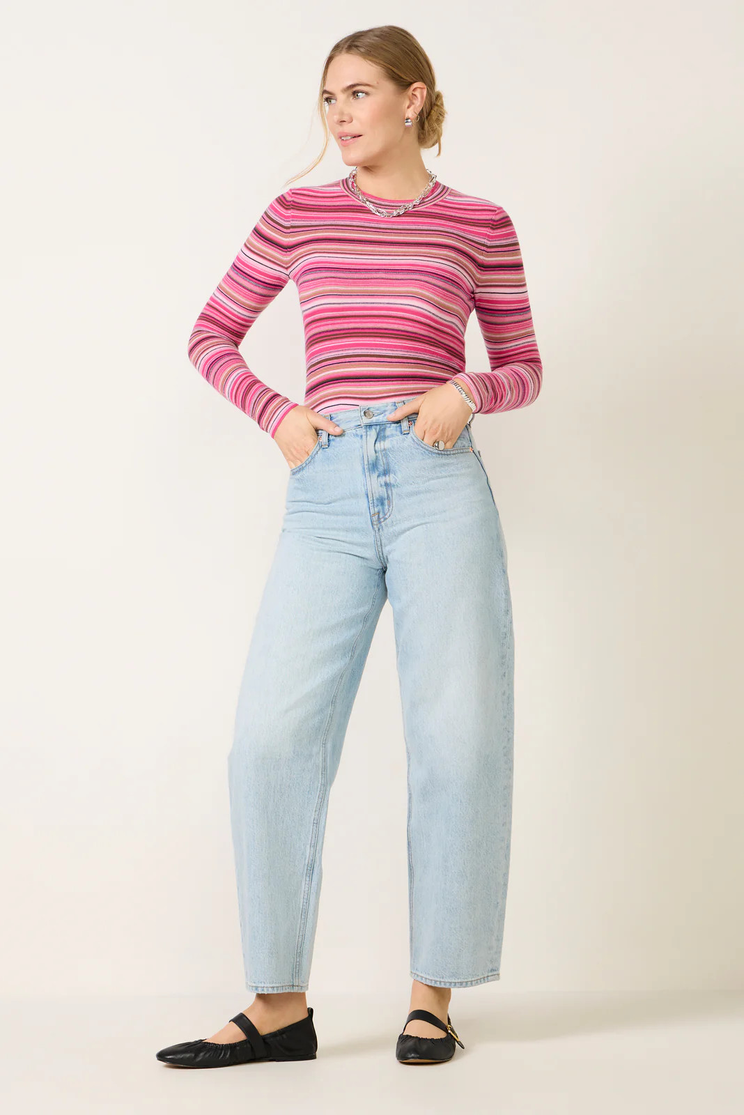 PISTOLA Women's Wes Barrel Jean, Size 32, Blue | Evereve