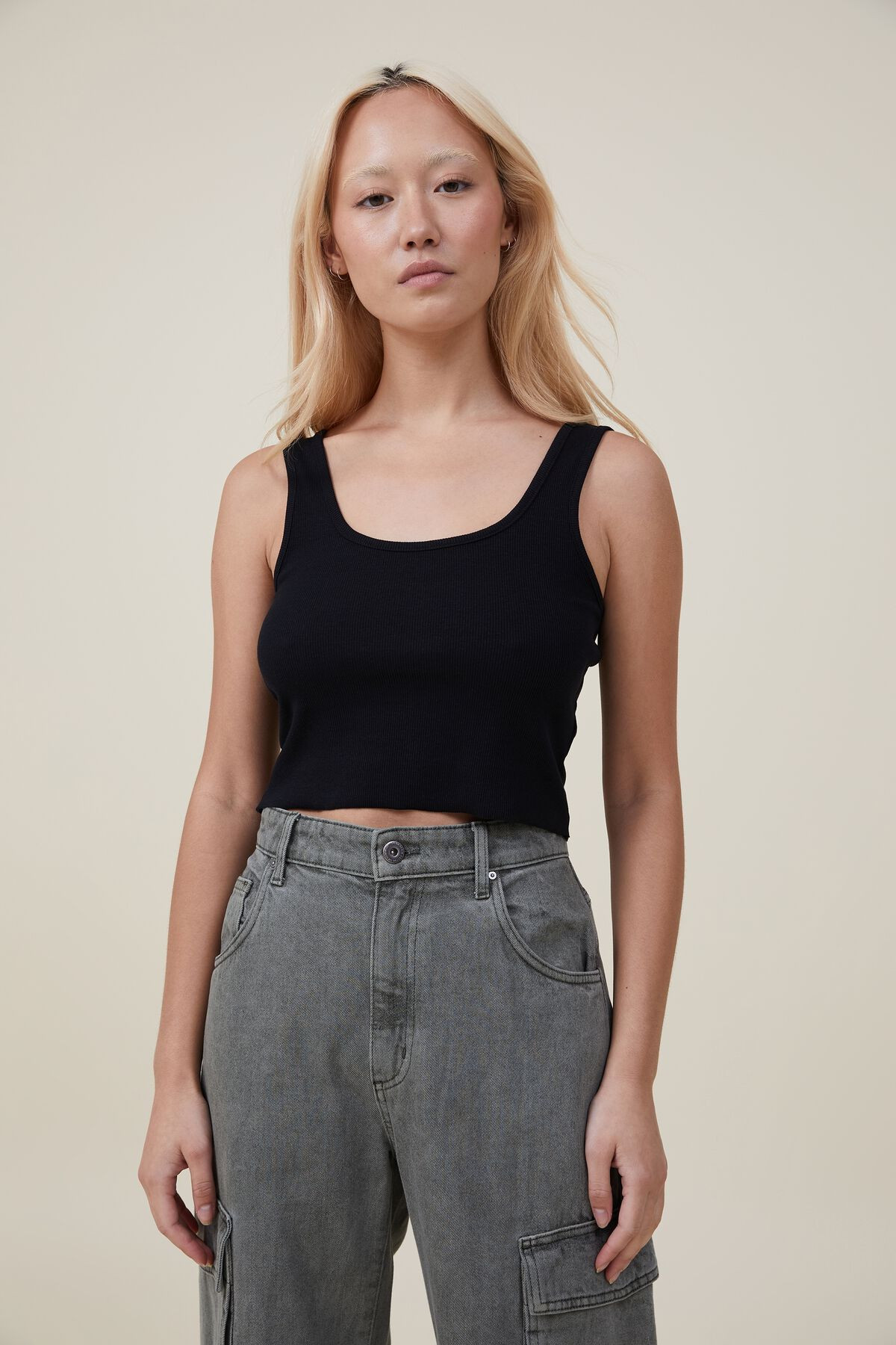 The One Organic Rib Crop Tank | Cotton On (ANZ)