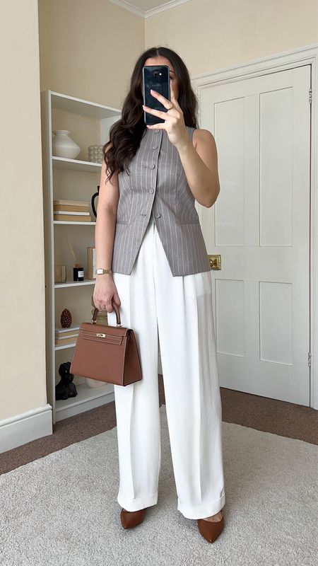 Smart & casual S/S outfit. Waistcoat is from Asos, wearing size UK8. Trousers are from LilySilk. Handbag is from TotesLuxeUk.

#LTKstyletip #LTKsummer #LTKeurope