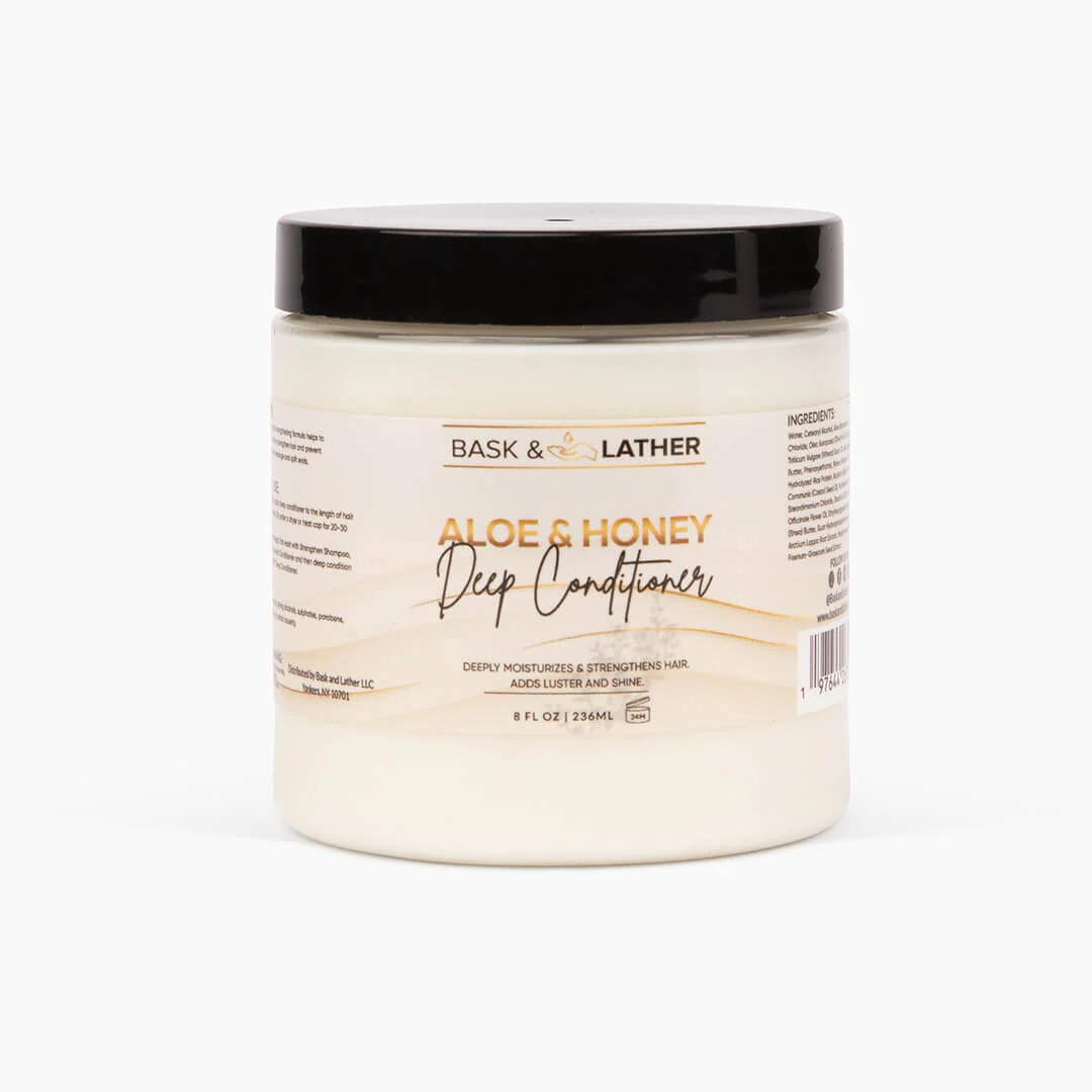 Aloe + Honey Deep Conditioner | 4C Hair Deep Conditioner | Bask and Lather CO | Bask and Lather Co