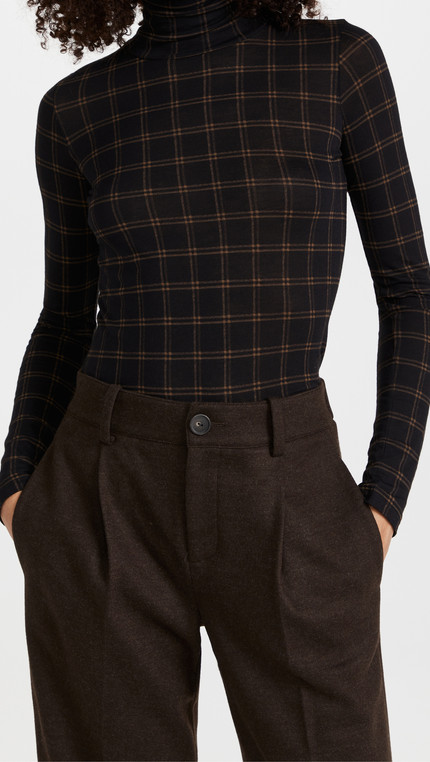 Click for more info about Hazy Plaid Turtleneck