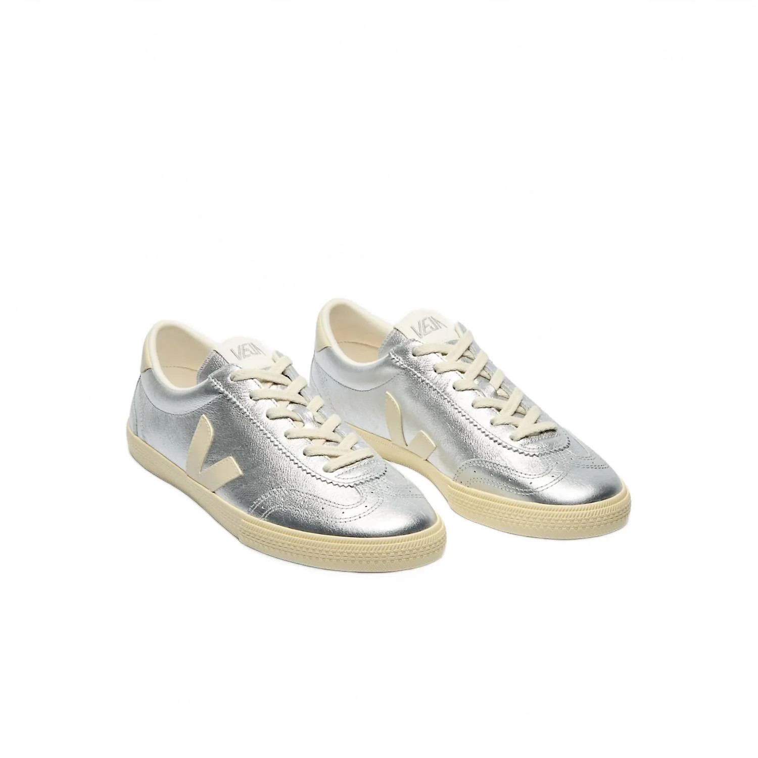 Women's Volley Ot Leather Sneaker In Silver Pierre | Shop Simon