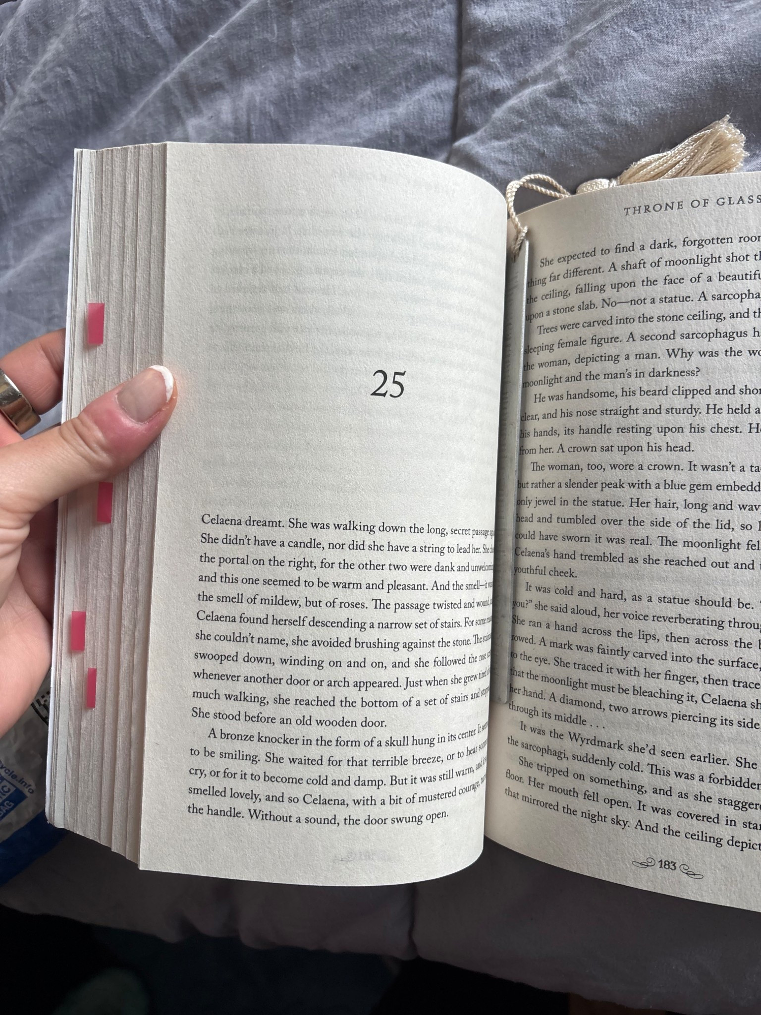 Current book of the month.. loving this read and counting down the days until the latest release! #bookclub #currentread #TBR #Reading 

#LTKstorytime #LTKTravel #LTKselfcare