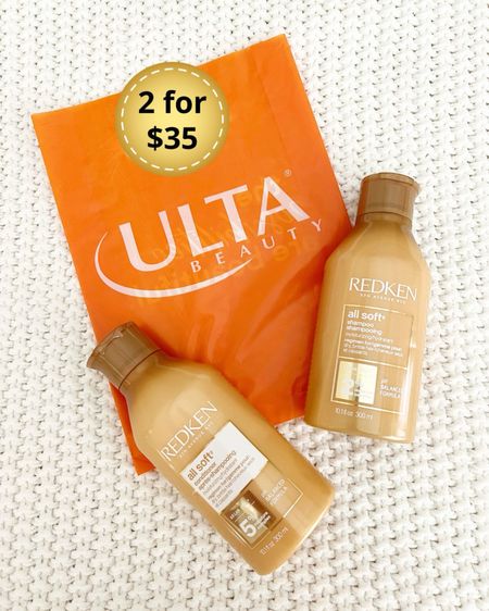 ULTA hair care favorites ON SALE.  My favorite REDKEN All Soft Shampoo & Conditioner (Reg. 2 for $52) SALE $35 🌸

ULTA Hair Care, REDKEN Shampoo and Conditioner, Pureology hair care favorites, Olaplex shampoo, ULTA Beauty Sale 


#LTKsalealert #LTKbeauty #LTKover40