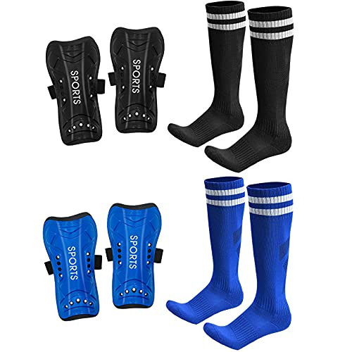 AIMISICAR Toddler Kids Youth Soccer Shin Guards and Socks for Boys & Girls (Age 3-5,6-8,8-12,10-14) | Lightweight Breathable Shin Pads & Soccer Socks Combo for Football Games & Training | Amazon (US)