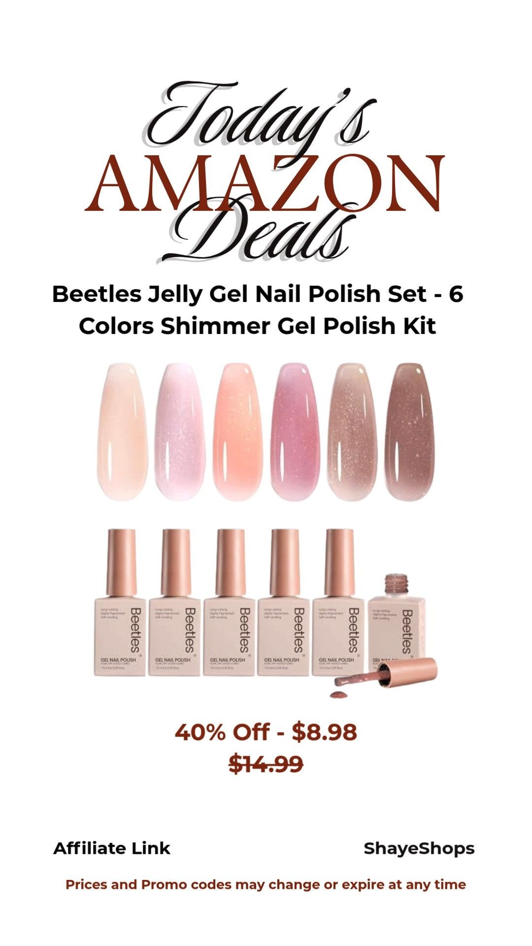 Amazon finds, Amazon deals, daily deals, today’s deals, trending Amazon products, viral Amazon finds, Amazon must haves, budget friendly finds, affordable favorites, everyday essentials, limited time sale, promo code available, extra savings, online shopping deals, deal alert, smart shopping, discounted favorites, amazon beauty, nails, nail art, spring and summer, beauty

#AmazonFinds #AmazonDeals #DailyDeals #LTKFinds #LTKDeals #AmazonMustHaves #DealAlert #PromoCode #ExtraSavings #LimitedTimeDeal #BudgetFinds #TrendingNow #DealsOfTheDay #OnlineShopping #SmartShopping #AmazonSale #DiscountFinds #Savings #amazonbeauty #beauty #nails #nailart 

 #LTKselfcare #LTKSaleAlert #LTKBeauty