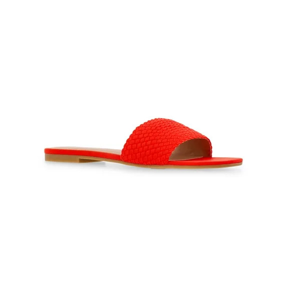 Time and Tru Women's Quilted Slide Sandal - Walmart.com | Walmart (US)