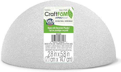 FloraCraft CraftFōM Half Ball 2.8 x 5.8 Inch White | Amazon (US)