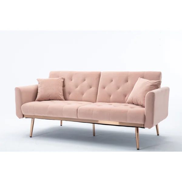 Nenana 68" Velvet Round Arm Sofa | Wayfair North America