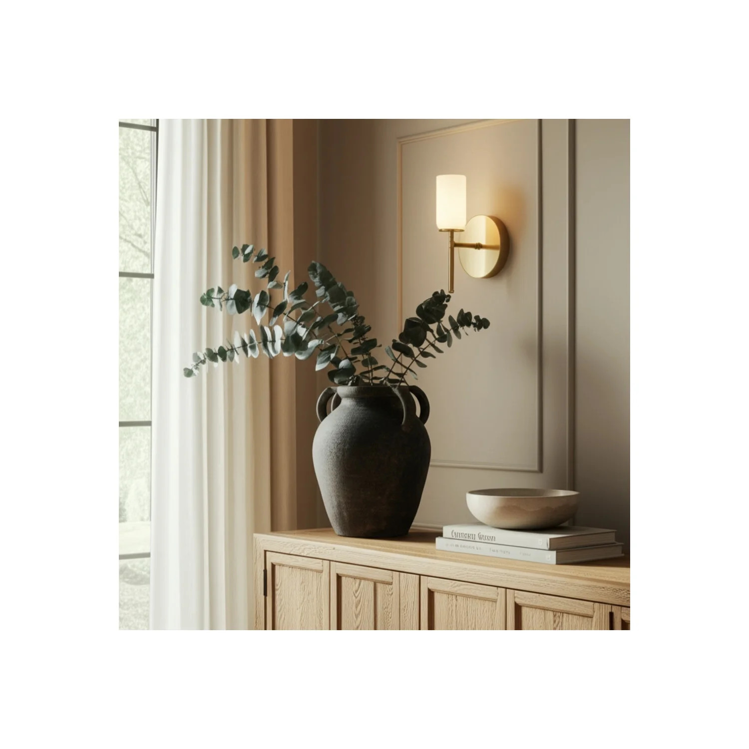Pottery Terracotta Vase - Rustic Decorative Home & Office Accent - Casual Style for Living Room, ... | Walmart (US)