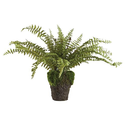 Taelyn French Country Green Boston Fern Drop In Faux Floral | Kathy Kuo Home