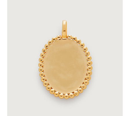 Deia Beaded Oval Pendant Charm | Monica Vinader (Global)
