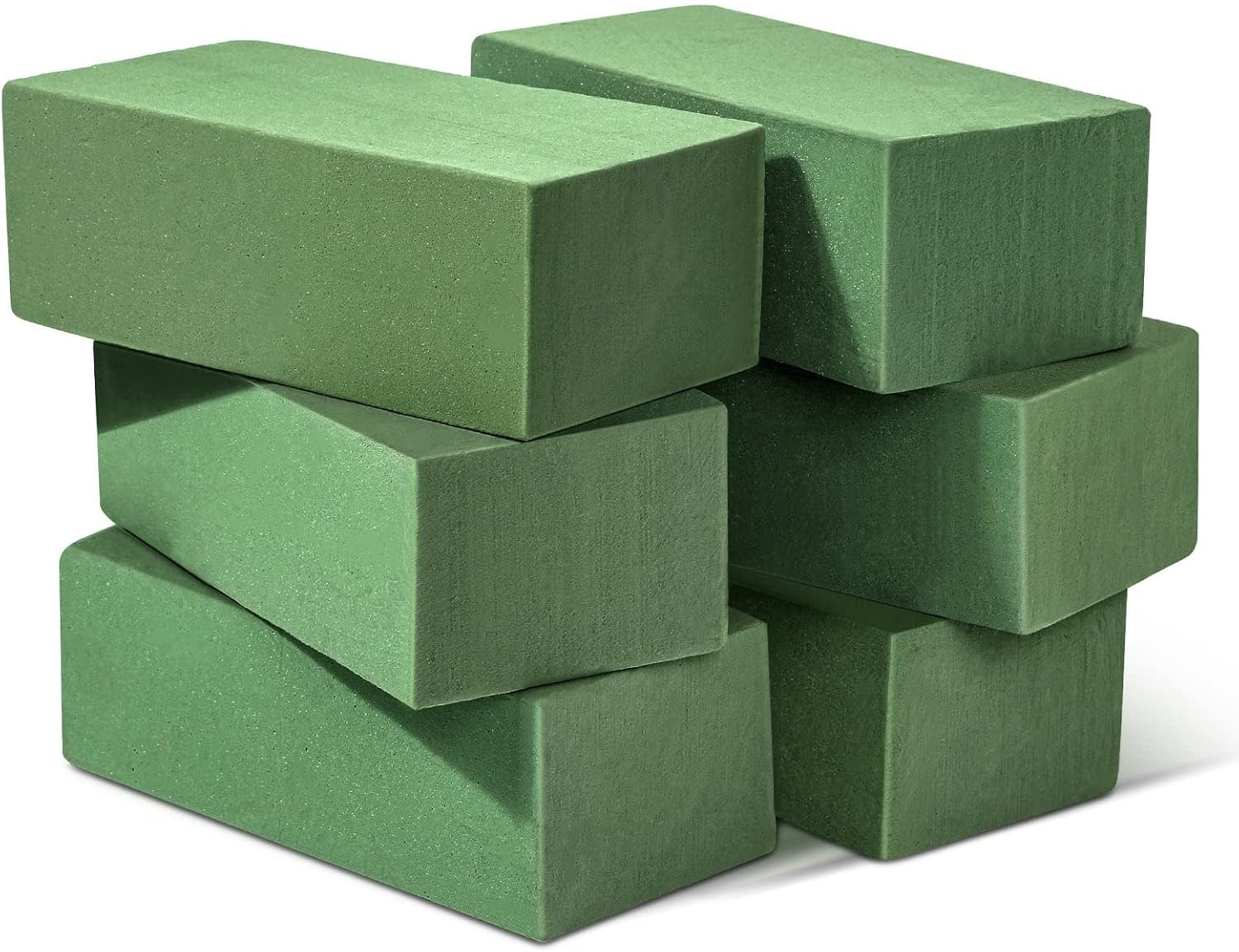 6 Pcs Floral Foam Blocks for Flower Arrangement (Larger Size 9” Lx4.3” Wx3” H) Wet and Dry Green Floral Foam for Wedding, Birthdays, Home Decorations | Amazon (US)